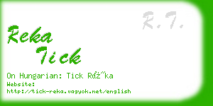 reka tick business card